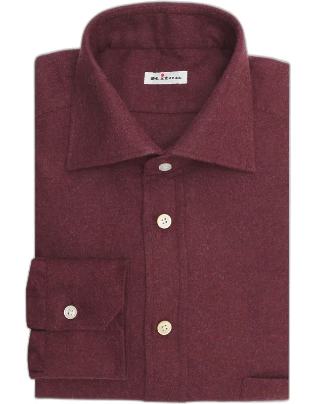 Cotton Flannel Classic-fit Dress Shirt