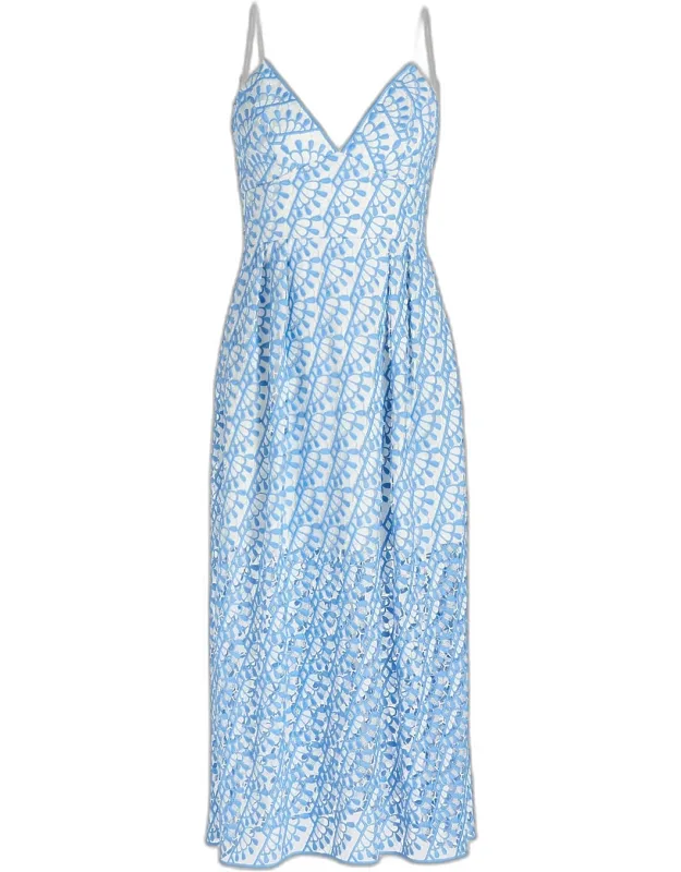 Embroidered Midi Dress