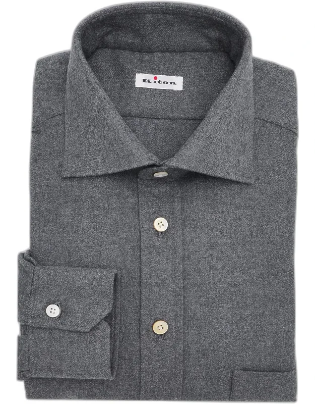 Brushed Cotton Flannel Button-down Shirt