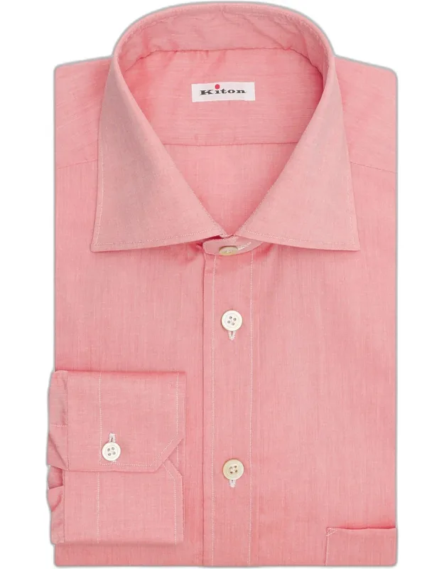 Solid Cotton Classic-fit Dress Shirt