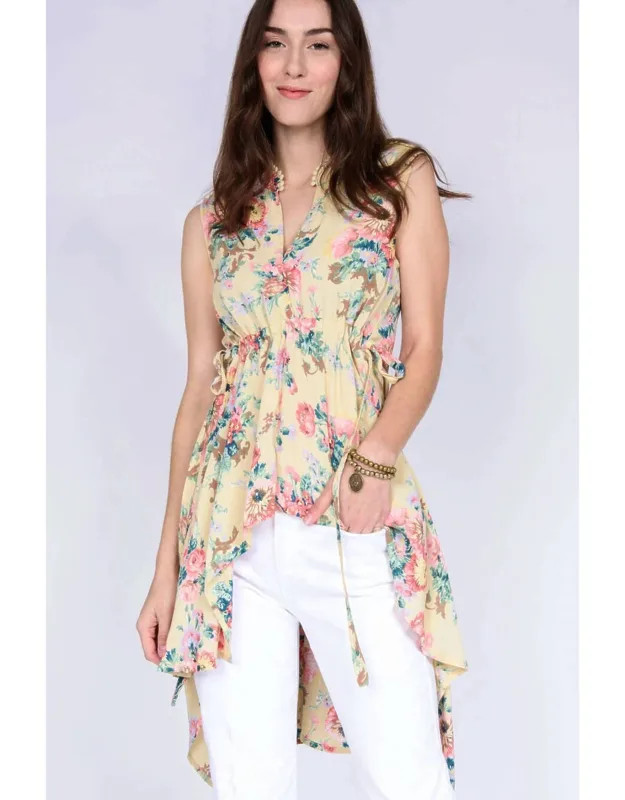 Hi Low Sleeveless Tunic Top