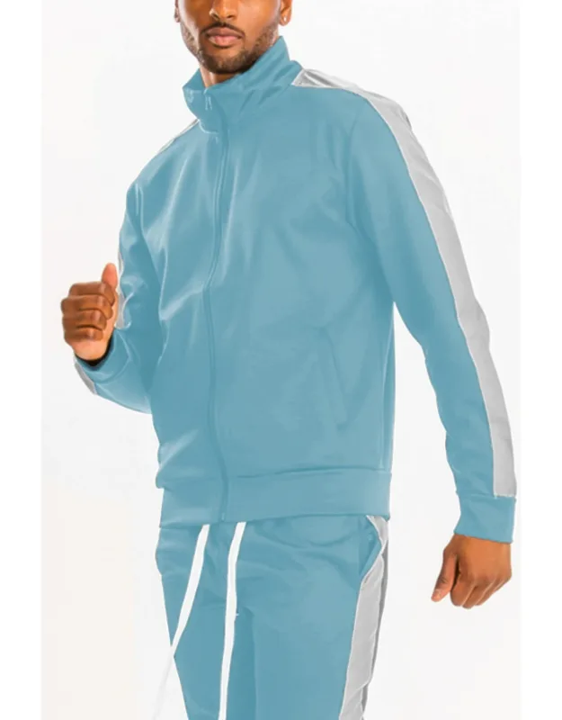 Track Single Stripe Jacket - Full Zip, Elastic Cuffs