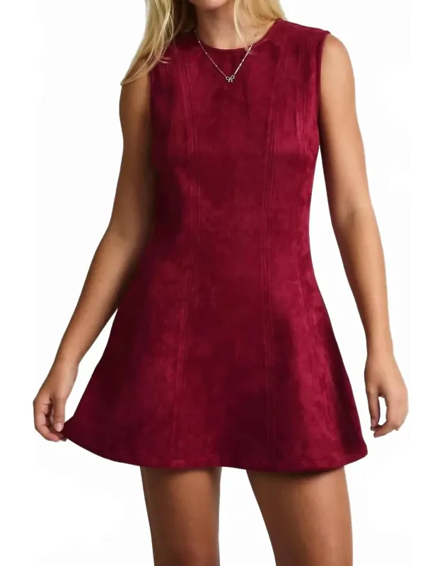 Sueded Mini Dress