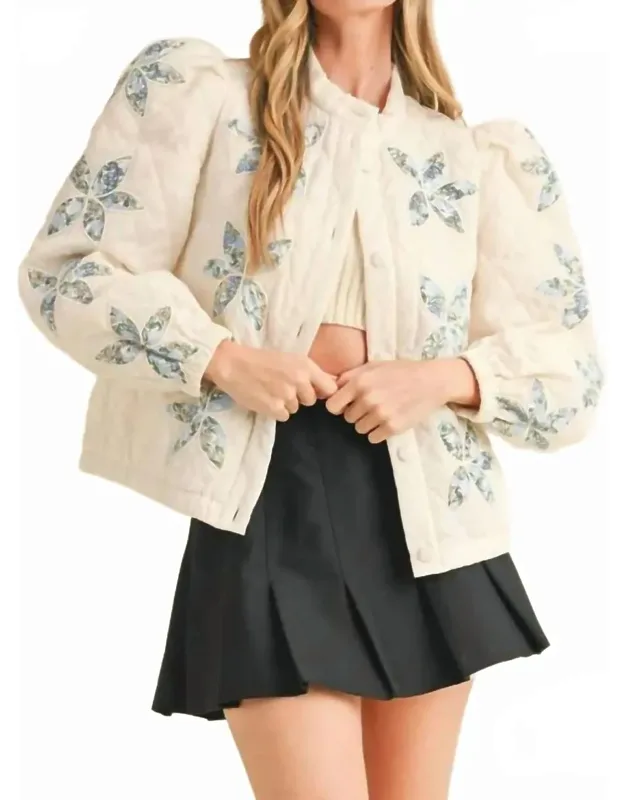Floral Quilted Patchwork Jacket