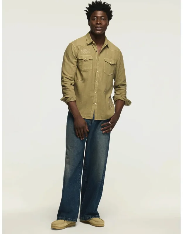 Embroidered Western Shirt