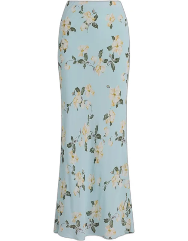 Floral Print Maxi Skirt