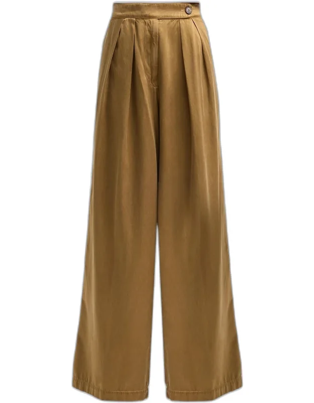 Pleated Wide-leg Trousers