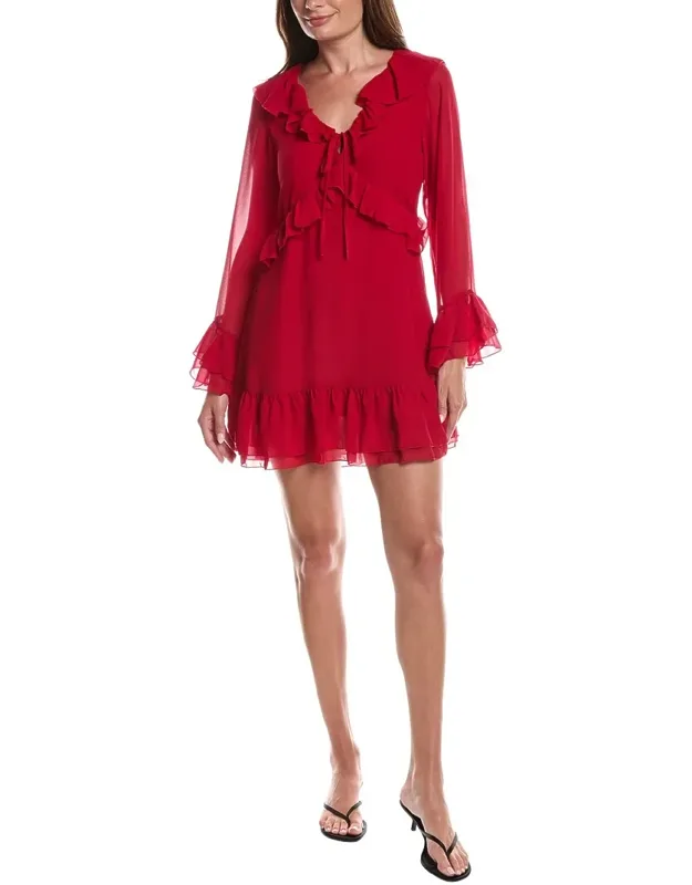 Rosaria Printed Lace Mini Dress