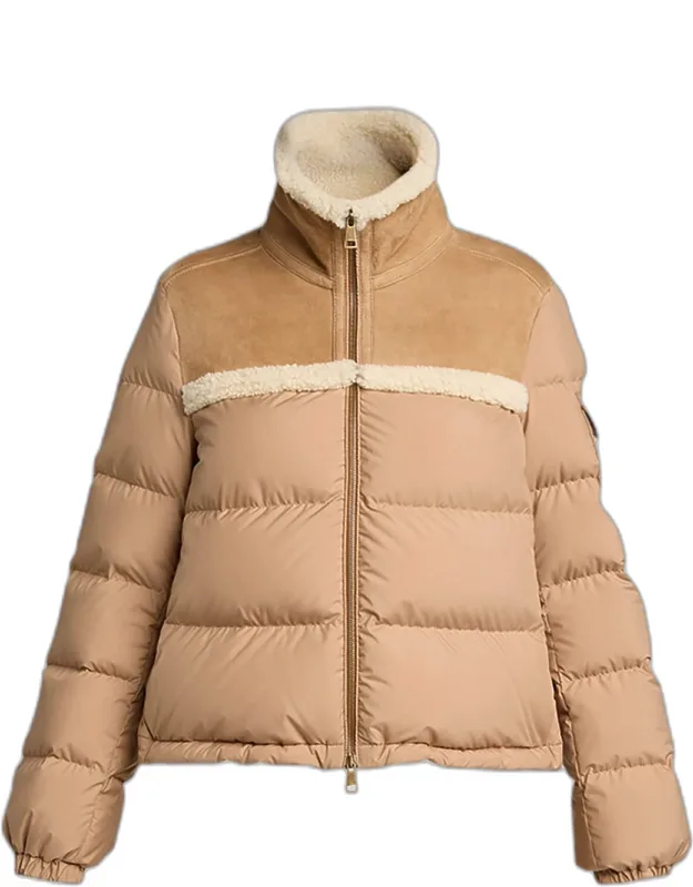Aurore Puffer Coat With Shearling And Suede