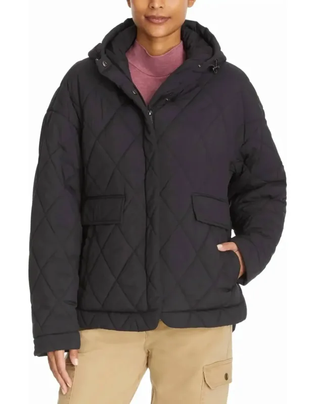 High-low Quilted Outdoor Puffer Jacket