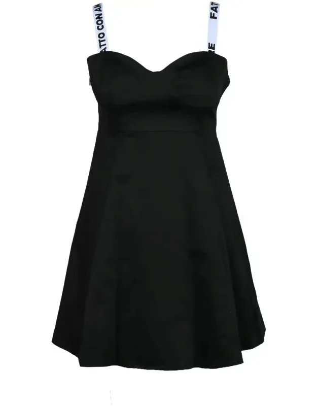 Flared Cotton-blend Mini Dress
