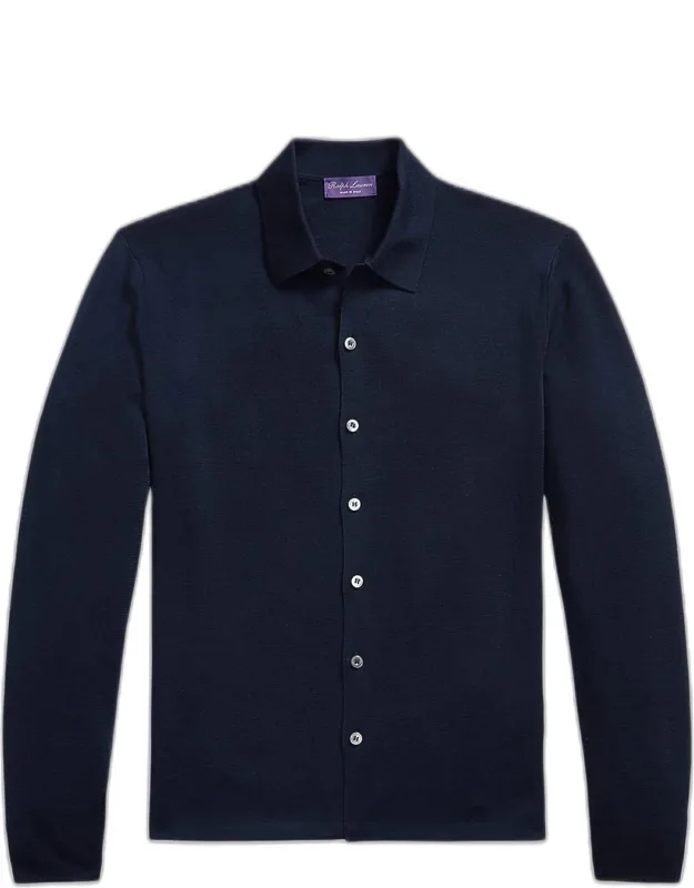 Cotton And Cashmere Fine-gauge Button-down Shirt