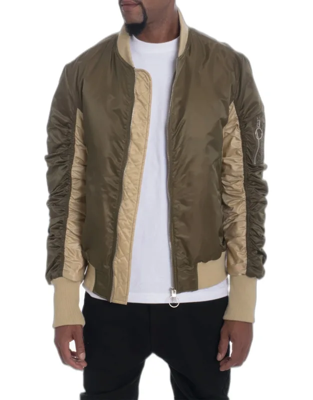 Color Block Bomber Jacket