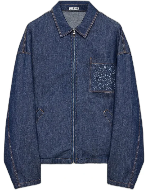 Denim Zip-front Jacket