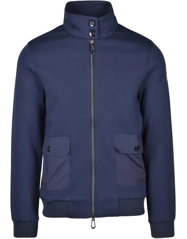 Zip Hoodie With High Collar And Practical Pockets