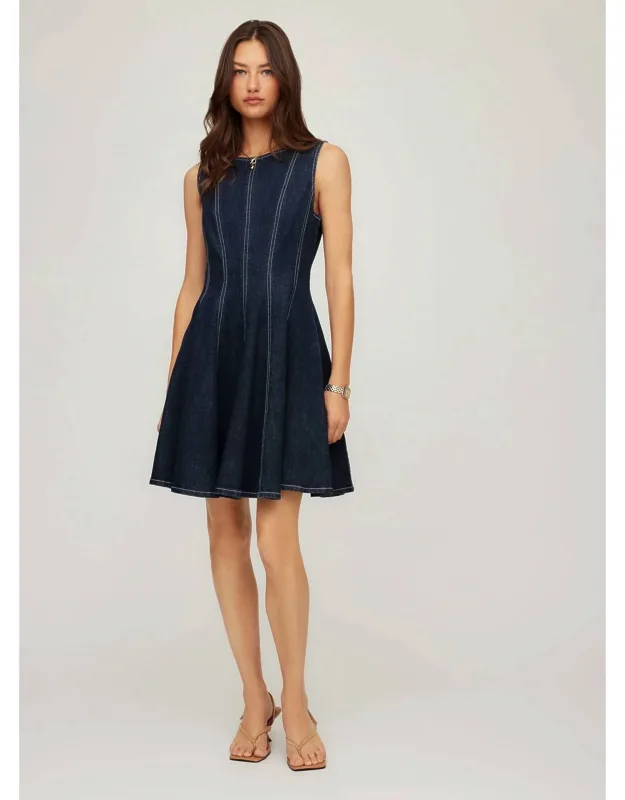 Darla Contrast Stitch Denim Dress