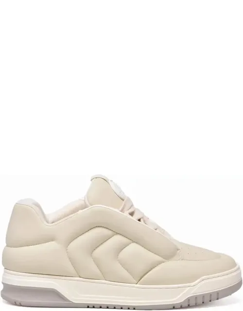 Leather Puffy High-top Sneakers