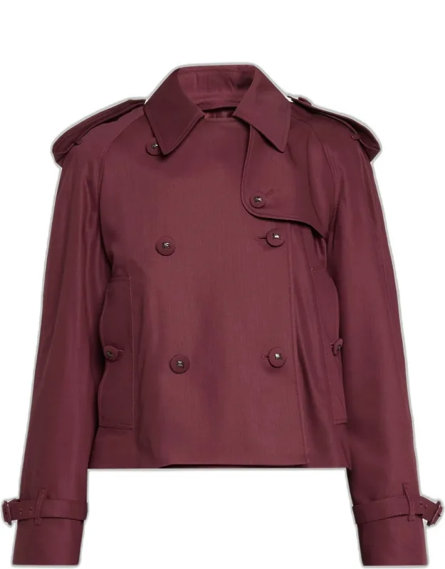 Double-breasted Short Trench Coat