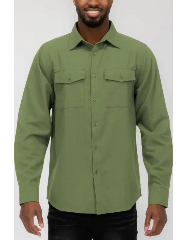 _flannel Shirt - Soft And Breathable Fabric, Regular Fit For Comfort_