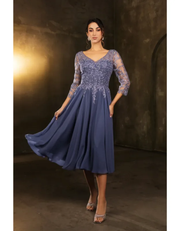 A-line V-neck Semi-formal Dress