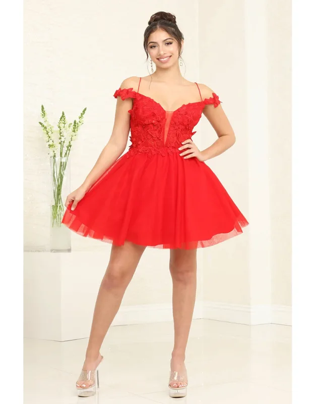3d Butterfly A-line Cocktail Dress