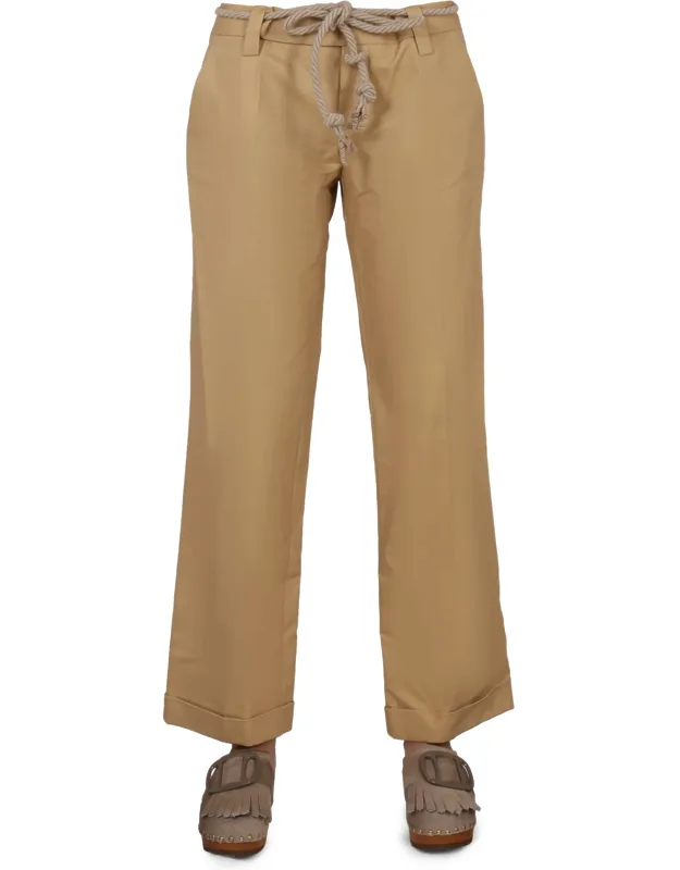 Carlo Pants With Button Closure And Belt Loops