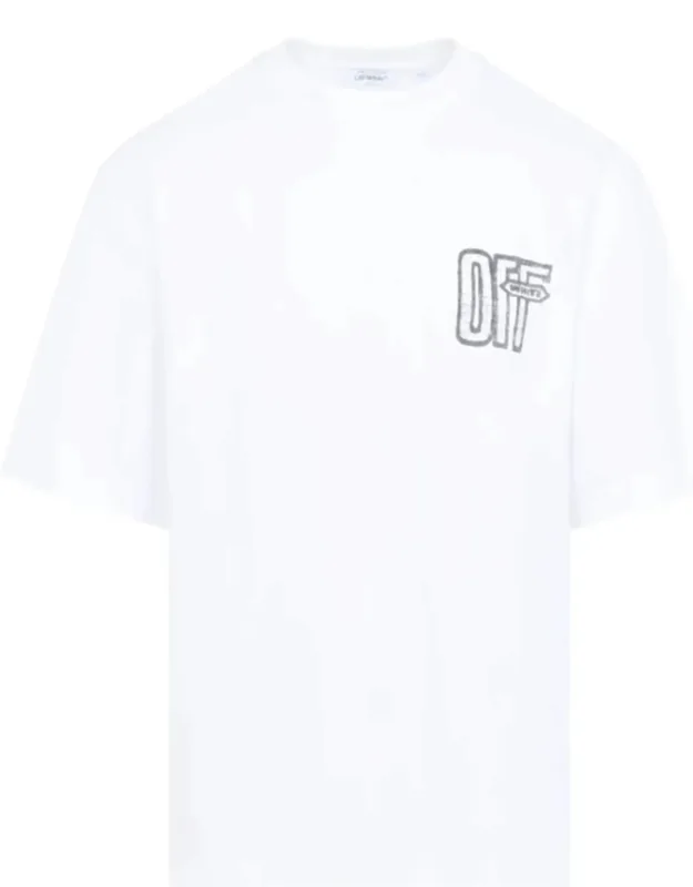 Short-sleeve Tee With Distressed Arrow Graphic