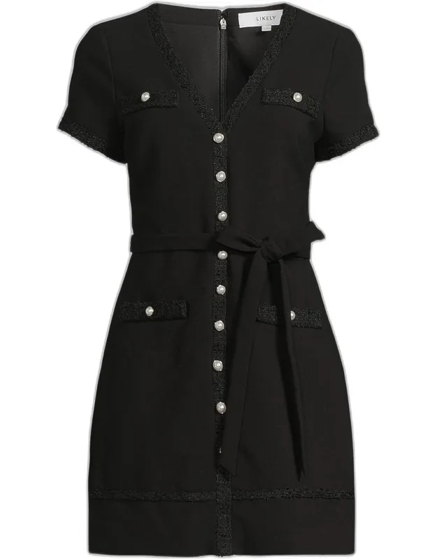 Embroidered Mini Shirtdress