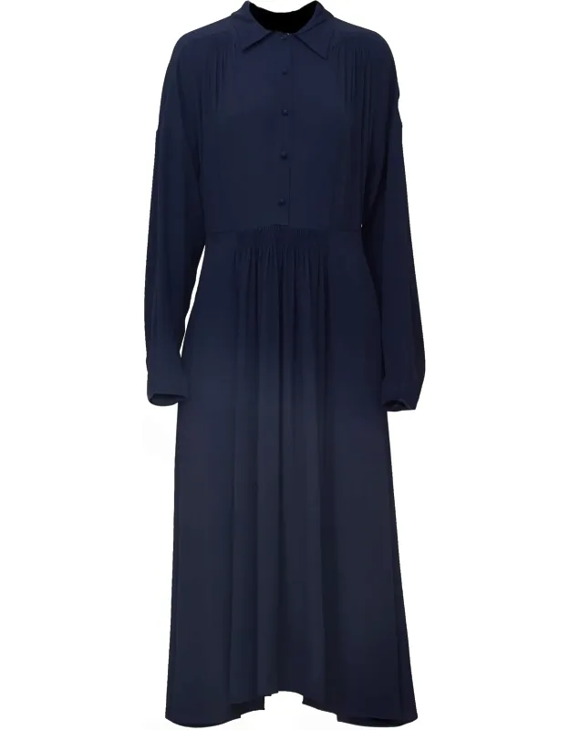 Gathered Waist Midi Dress