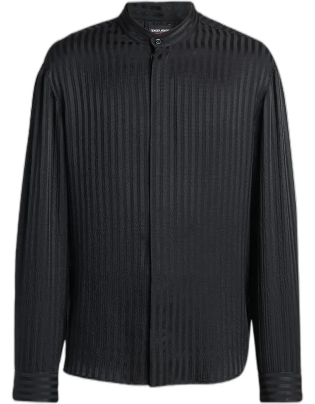 Pinstripe Silk Blend Shirt