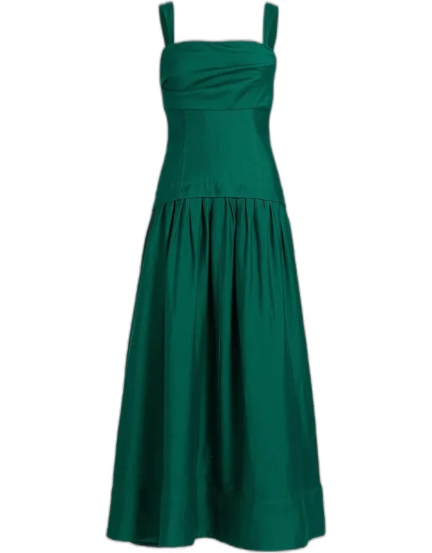 Reeve Linen-blend Drop-waist Maxi Dress