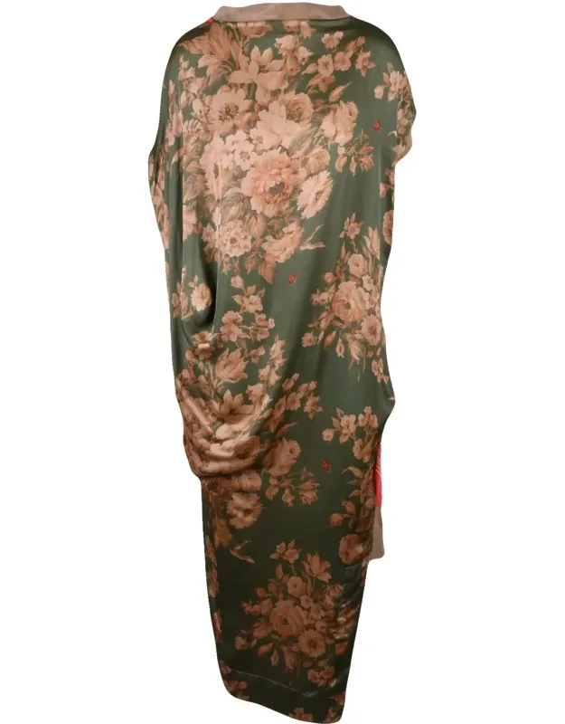 Asymmetric Floral Tunic Dress