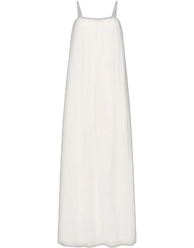 Shirred Column Maxi Dress
