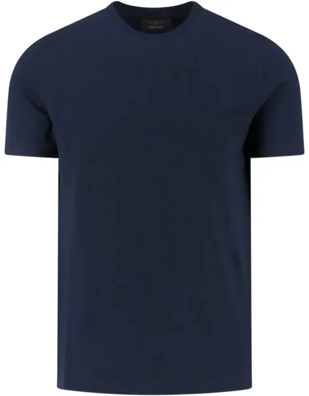Crew Neck Cotton T-shirt With Ribbed Finishings