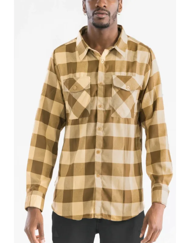 Checkered Long Sleeve Flannel Shirt