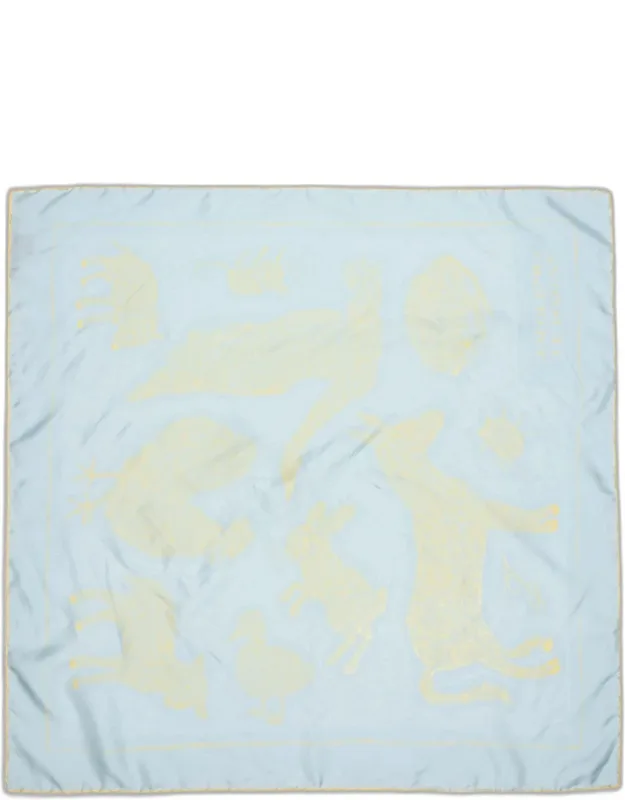 Animal Motif Silk Scarf