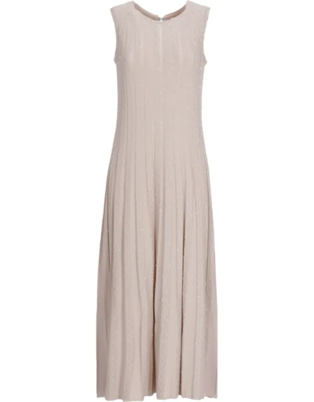 Viscose Dress With All-over Sequin Details