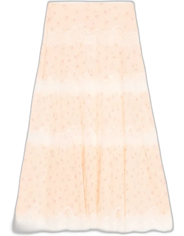 Everhart Cotton-silk Lace Maxi Skirt