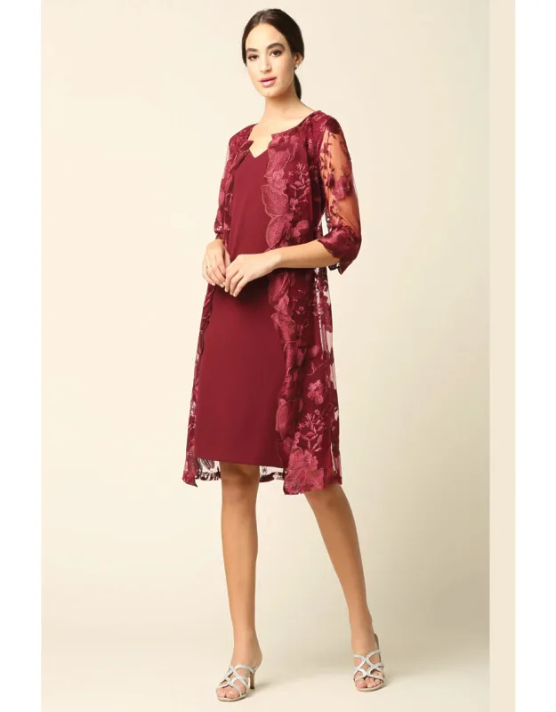 Mother Of Bride Attached Jacket Dress