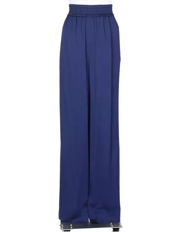 Wide-leg Trousers With High Elastic Waistband