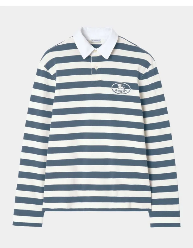 Striped Cotton Rugby Polo Shirt