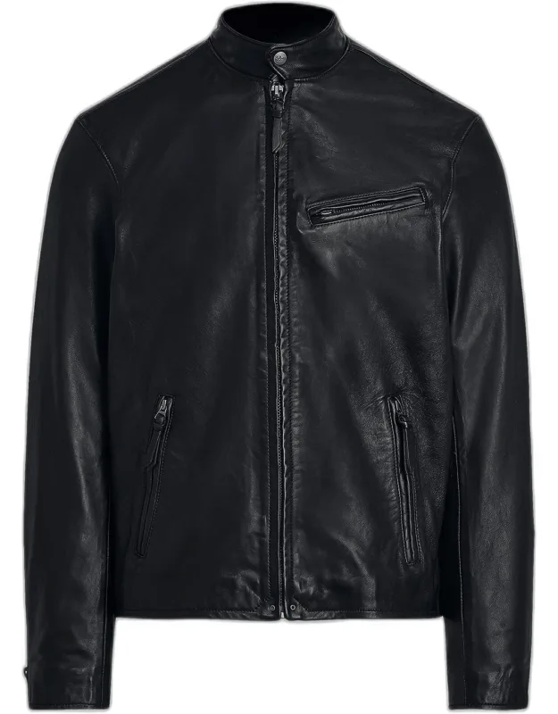 Café Leather Racer Jacket