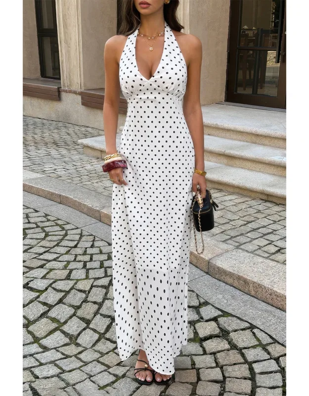 Polkadot Halter Dress