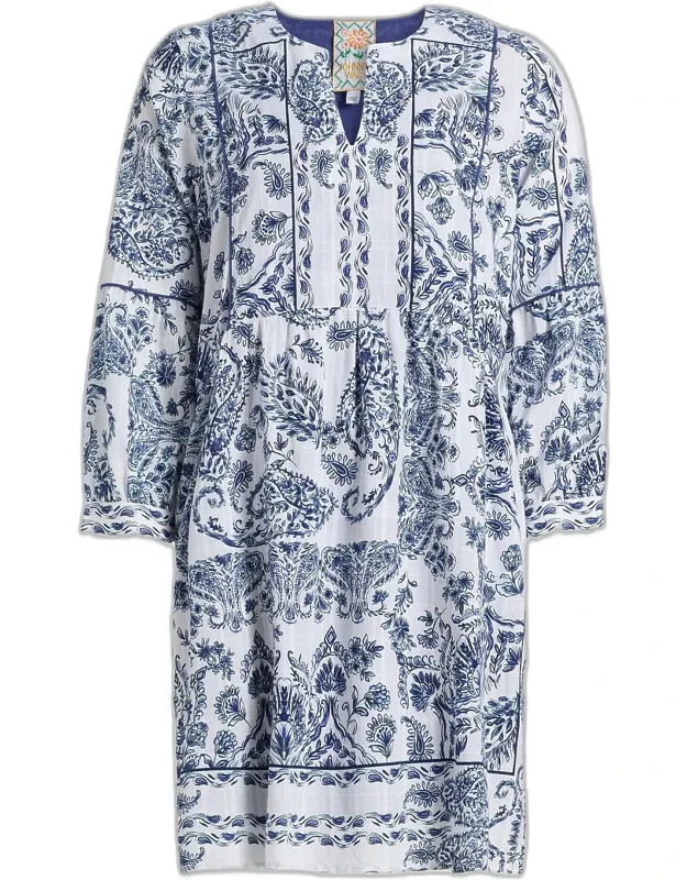 Printed A-line Mini Dress
