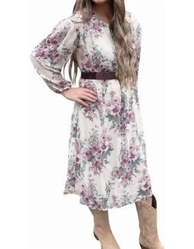 Floral Long Sleeve Dress