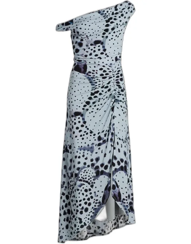 Pearl Ray Print Midi Dress