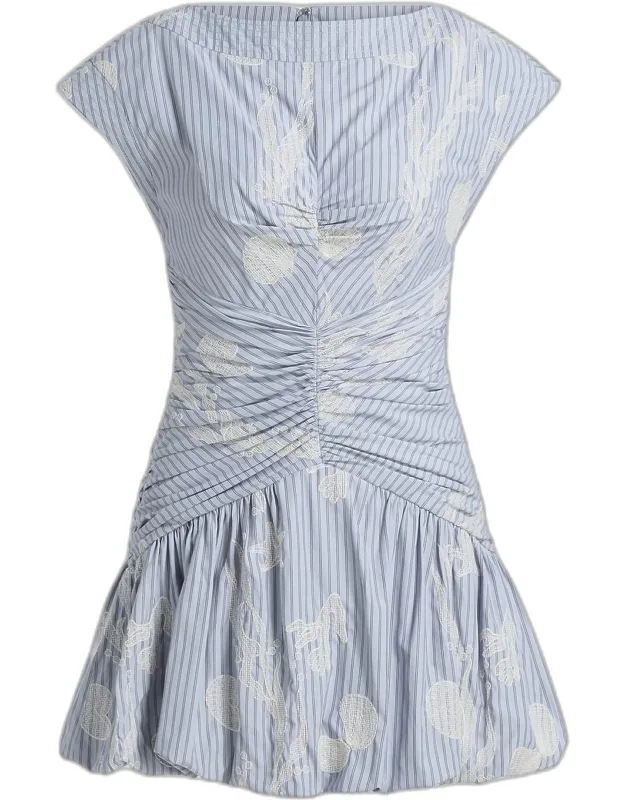 Ruched Bubble Mini Dress