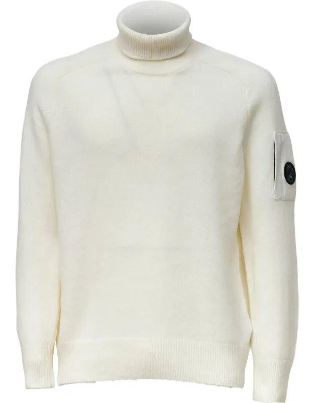 Lambswool Turtleneck Sweater With Iconic Lens Detail
