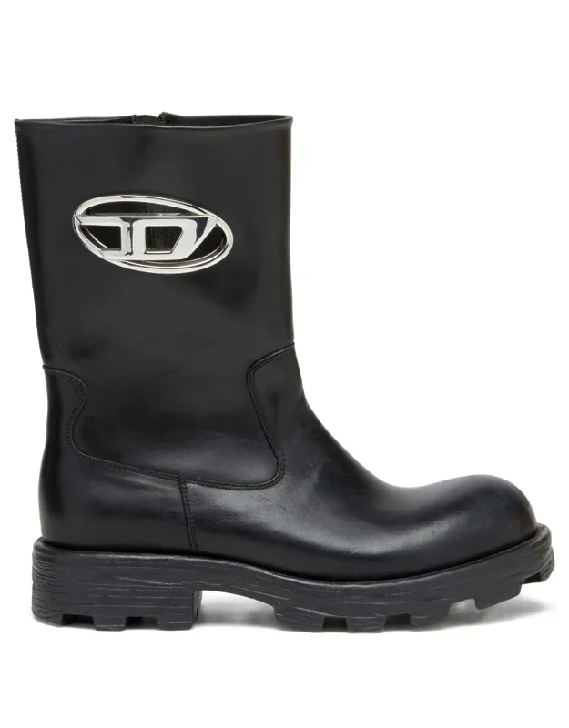 Mid-calf Boots With Chunky Sole And Logo Detail