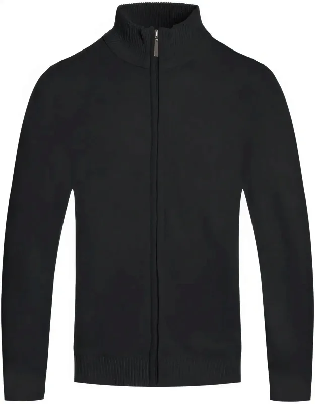 Solid Full Zip Sweater